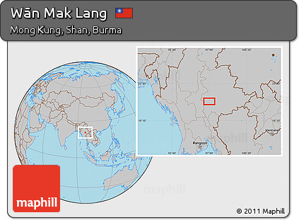 Gray Location Map of Wān Mak Lang