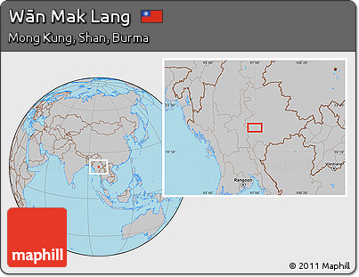Gray Location Map of Wān Mak Lang