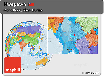 Political Location Map of Hwepawn