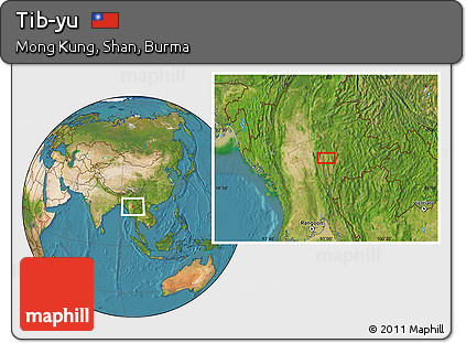 Satellite Location Map of Tib-yu