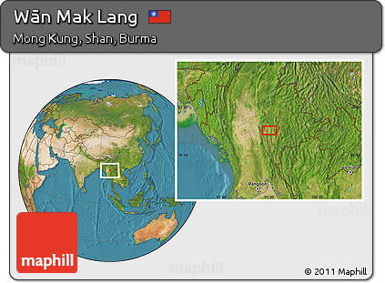 Satellite Location Map of Wān Mak Lang