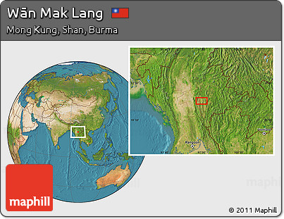 Satellite Location Map of Wān Mak Lang
