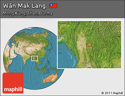 Satellite Location Map of Wān Mak Lang