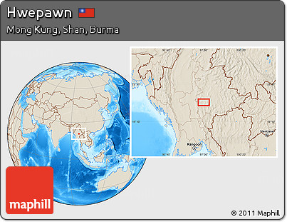 Shaded Relief Location Map of Hwepawn