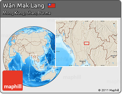 Shaded Relief Location Map of Wān Mak Lang