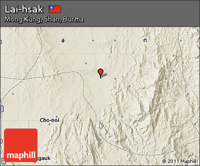 Shaded Relief Map of Lai-hsak
