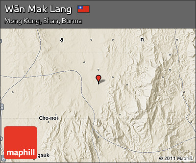Shaded Relief Map of Wān Mak Lang