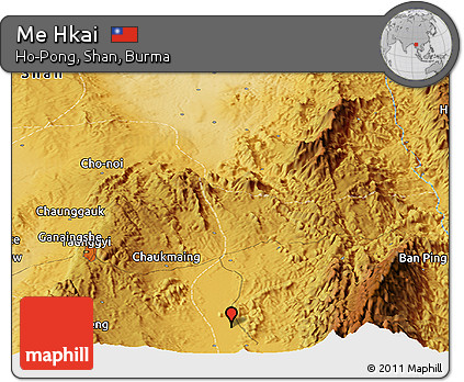 Physical Panoramic Map of Me Hkai