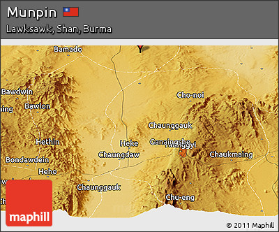Physical Panoramic Map of Munpin
