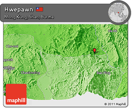 Political Panoramic Map of Hwepawn