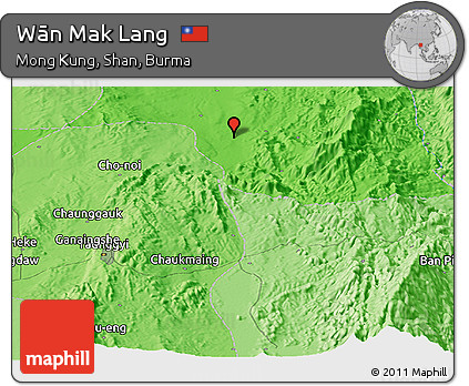 Political Panoramic Map of Wān Mak Lang