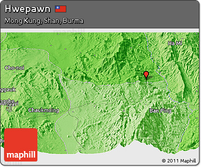 Political Panoramic Map of Hwepawn