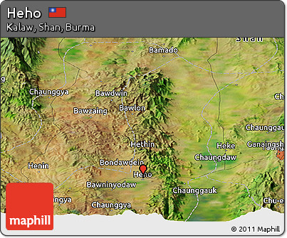 Satellite Panoramic Map of Heho