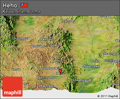 Satellite Panoramic Map of Heho