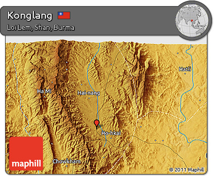 Physical 3D Map of Konglang