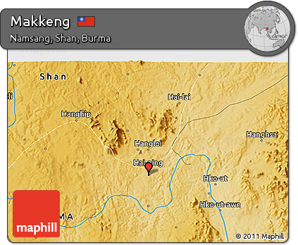 Physical 3D Map of Makkeng