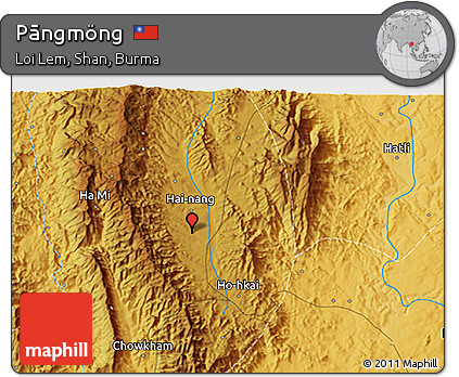 Physical 3D Map of Pāngmöng