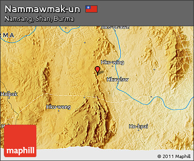 Physical 3D Map of Nammawmak-un