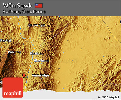 Physical 3D Map of Wān Sawk