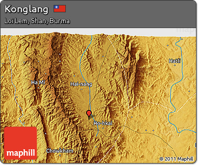 Physical 3D Map of Konglang