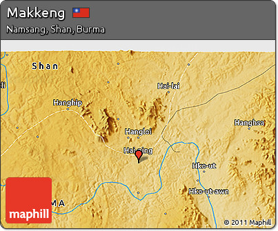 Physical 3D Map of Makkeng