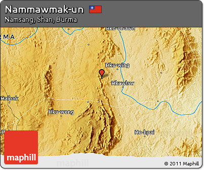Physical 3D Map of Nammawmak-un