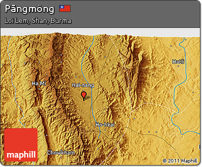 Physical 3D Map of Pāngmöng