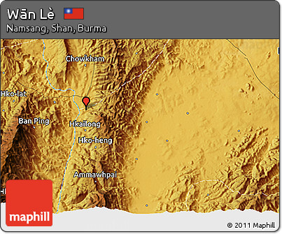 Physical 3D Map of Wān Lè