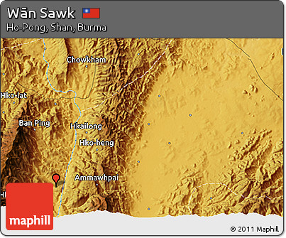 Physical 3D Map of Wān Sawk