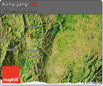 Satellite 3D Map of Kong-yang