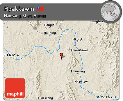 Shaded Relief 3D Map of Hpakkawm