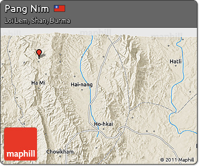 Shaded Relief 3D Map of Pang Nim