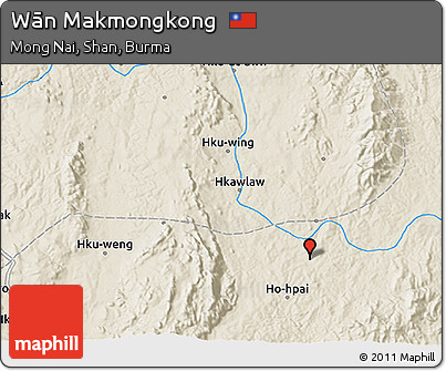 Shaded Relief 3D Map of Wān Makmongkong