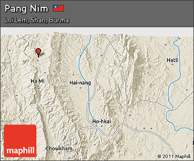 Shaded Relief 3D Map of Pang Nim