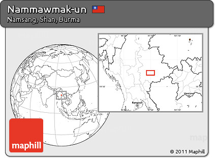 Blank Location Map of Nammawmak-un