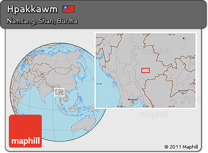 Gray Location Map of Hpakkawm