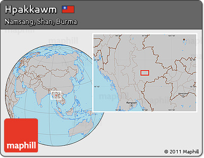 Gray Location Map of Hpakkawm