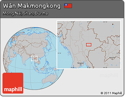 Gray Location Map of Wān Makmongkong