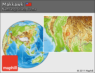 Physical Location Map of Makkawk