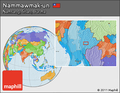 Political Location Map of Nammawmak-un