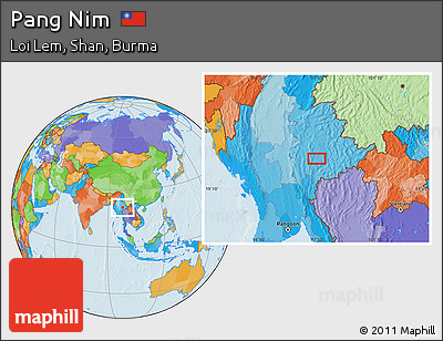 Political Location Map of Pang Nim