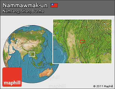 Satellite Location Map of Nammawmak-un