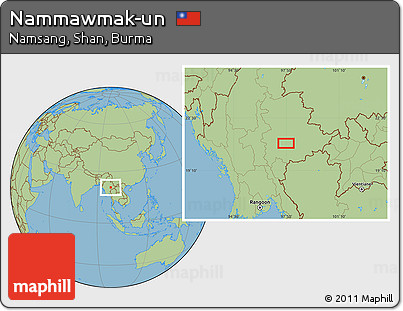 Savanna Style Location Map of Nammawmak-un