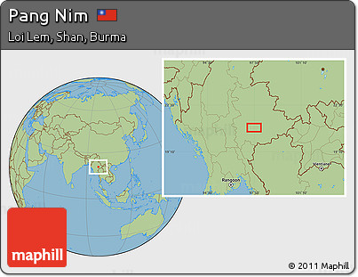 Savanna Style Location Map of Pang Nim