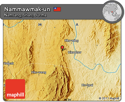 Physical Map of Nammawmak-un