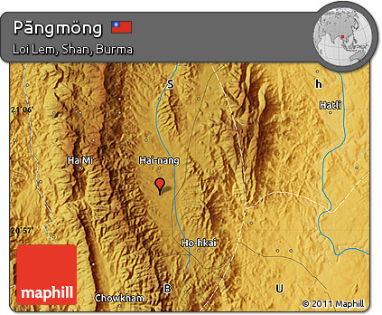 Physical Map of Pāngmöng