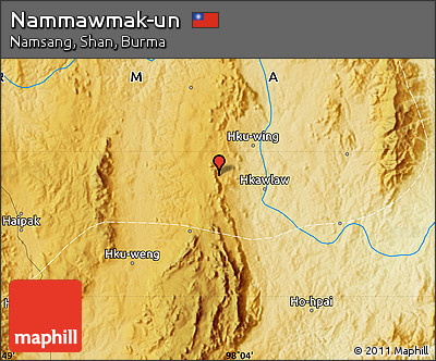 Physical Map of Nammawmak-un