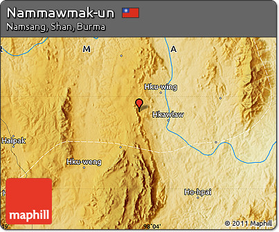 Physical Map of Nammawmak-un