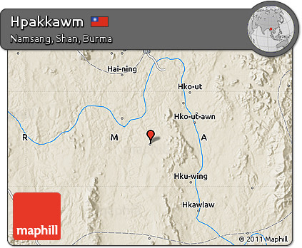 Shaded Relief Map of Hpakkawm