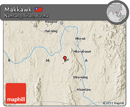 Shaded Relief Map of Makkawk